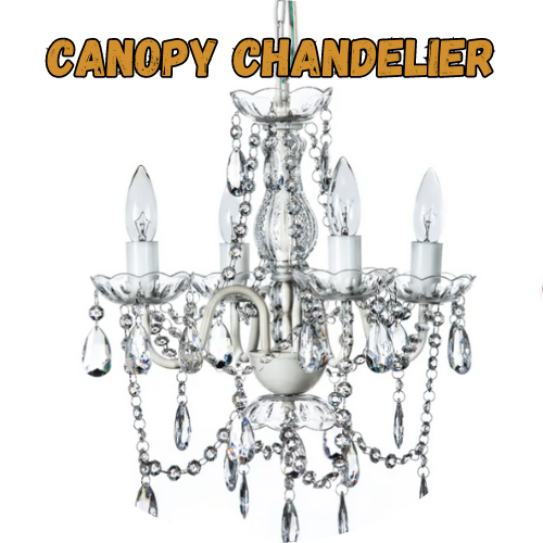 4 bulb crystal party tent chandelier