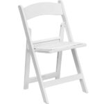 White Padded Folding Chair