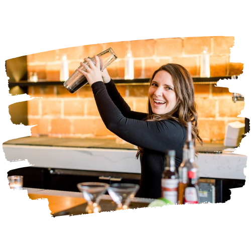 bartender shaking a cocktail