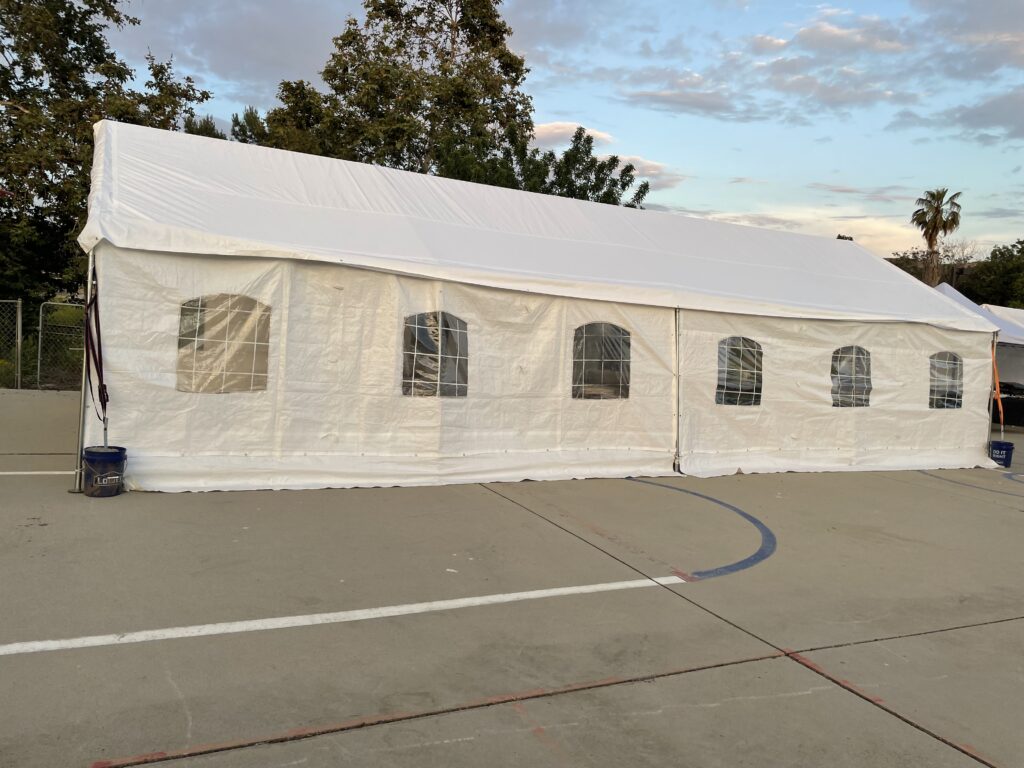 20x40 party tent in park